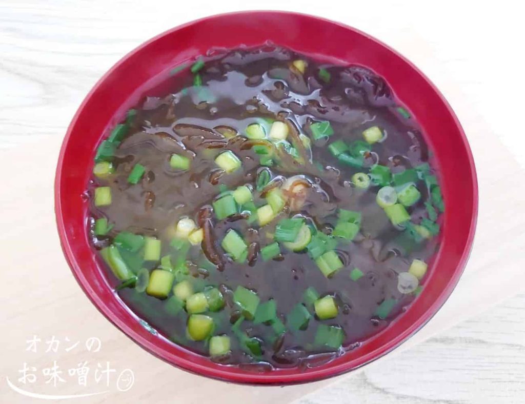 生もずくの味噌汁