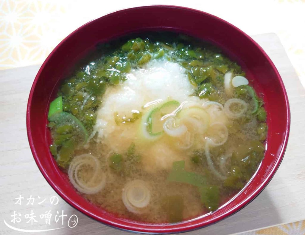 めかぶと長芋の味噌汁